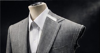 Grey full canvas bespoke jacket, unfinished sleeve