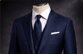 Navy three-piece suit